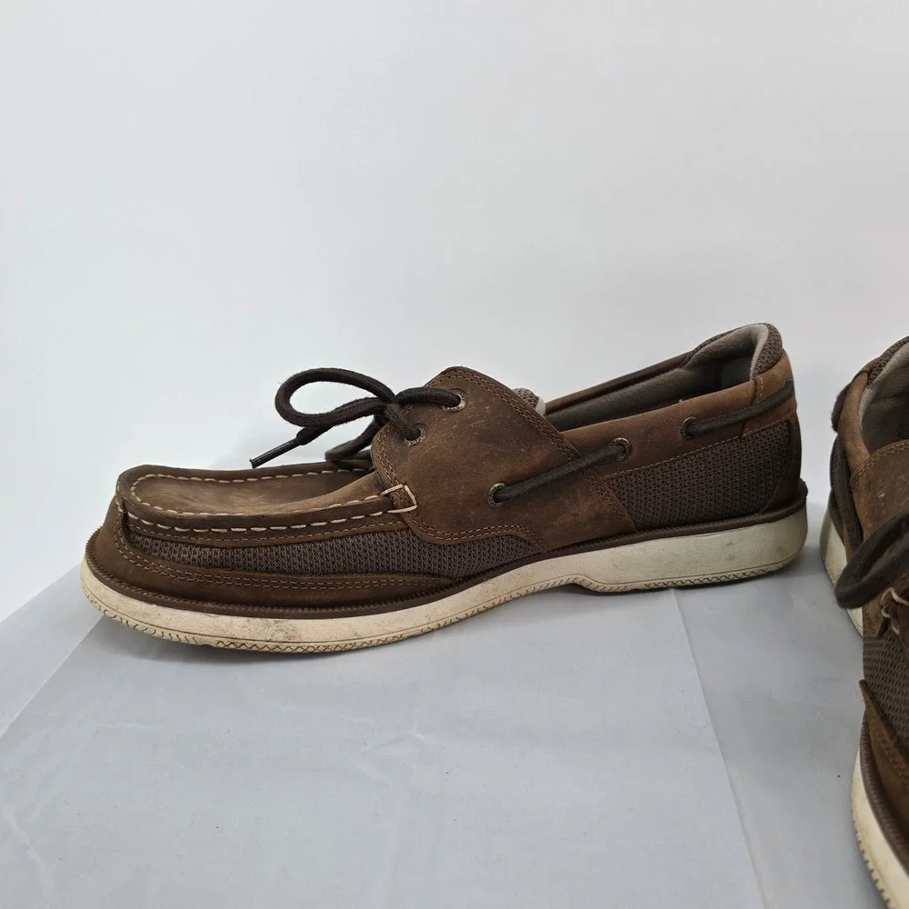 Sperry Top-Sider Mens Billfish Boat Shoes Brown Leather Mesh STS22068 Size 12 W